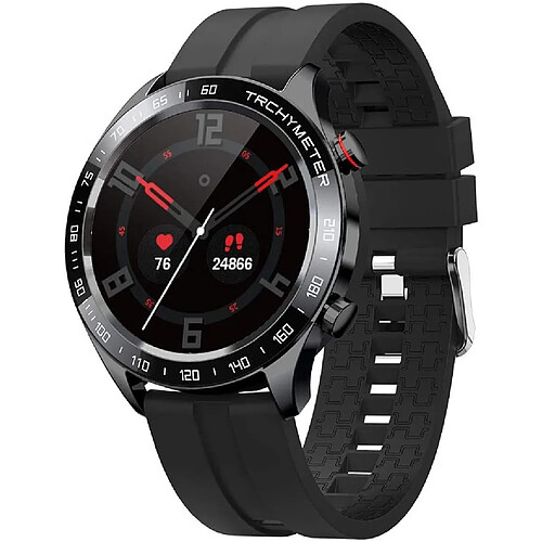 Chrono Montre Connectée pour hommes, Smartwatch Bluetooth pour téléphones Android iOS avec moniteur de fréquence cardiaque de pression artérielle, IP68 montre étanche Sleep Fitness Tracker avec notification d'appel de texte-Noir