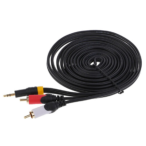 3.5mm à 2-mâle câble adaptateur rca 3meter