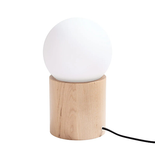 Sollux Lampe de table globe moderne en bois 1x G9