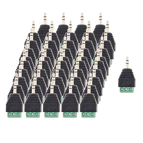 5 Pièces 3 Pôles 3,5 Mm Audio Mâle à 3 Broches Femelle Balun Adaptateur Pour écouteurs