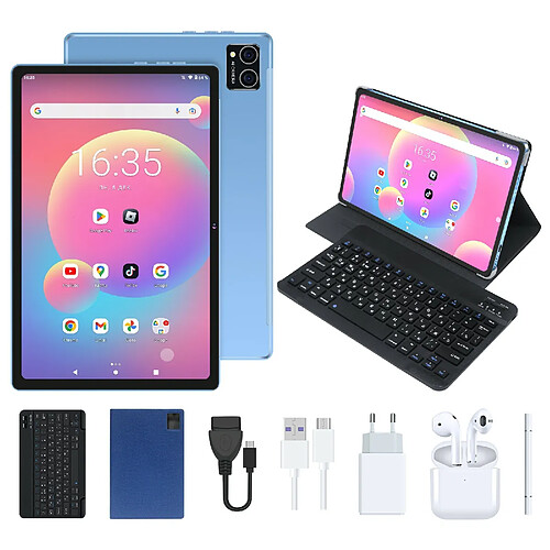 Tablette Vanwin V5 Pro 64 Go 10.36 Pouces Android 12 4G LTE+5G WiFi Avec Clavier et étui de Protection (Bleu ciel)