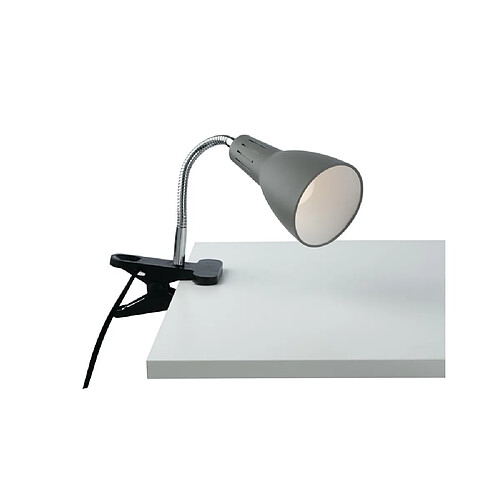 Fan Europe Lampe de bureau à pince réglable, gris, E14