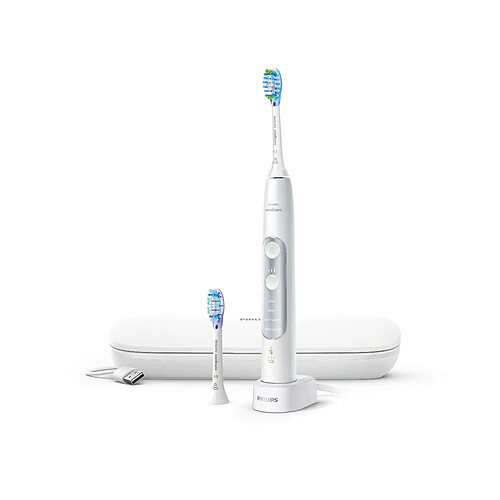 Philips Sonicare HX9691/06 brosse à dents électrique Adulte Brosse à dents à ultrasons Argent, Blanc