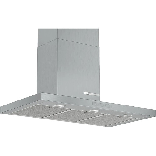 Hotte décorative murale 90cm 55db 721m3/h inox - dwb97cm50 - BOSCH