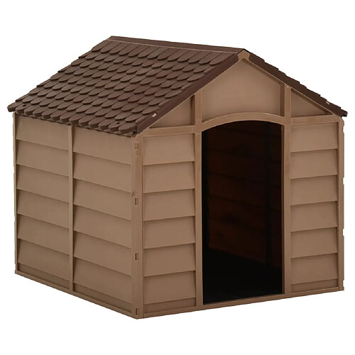 vidaXL Niche pour chiens Marron 71x71,5x68 cm PP