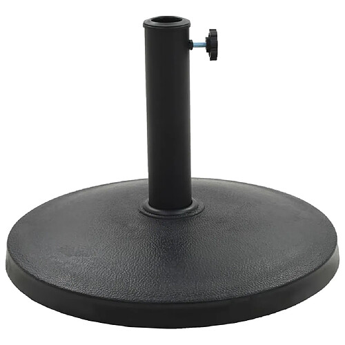 Helloshop26 Pied base socle rond de parasol résine diamètre 38 et 48 mm 10 kg noir 2202081