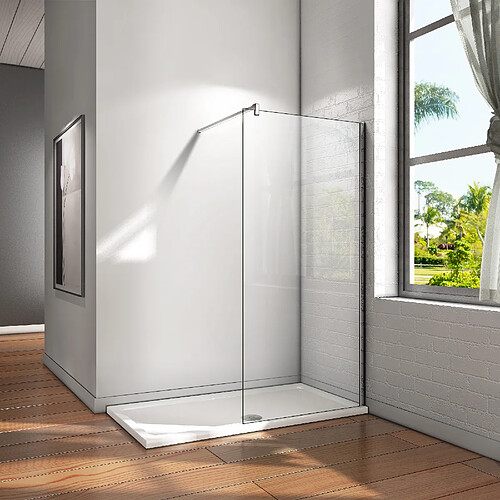 Paroi de douche à l'italienne 60x200cm avec une barre de fixation extensible