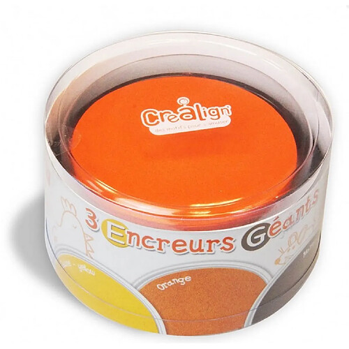 Crealign Boites de 3 encreurs rond - Orange jaune marron