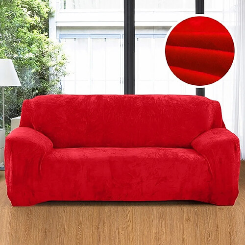 Wewoo Housse de canapé Les couvertures élastiques de sofa de divan épais de couverture de de tissu de ne comprennent pas la taie d'oreillerspécification 1 siège 90-140cm rouge