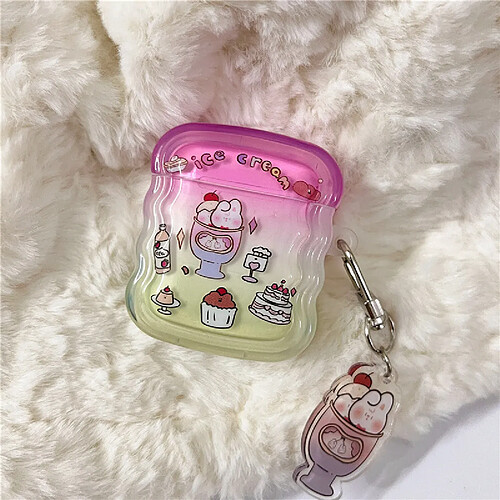 GUPBOO Airpods Coque Housse Étui Protecteur Compatible pour AirPods1/2-Style coréen ins mignonne petite fille lapin