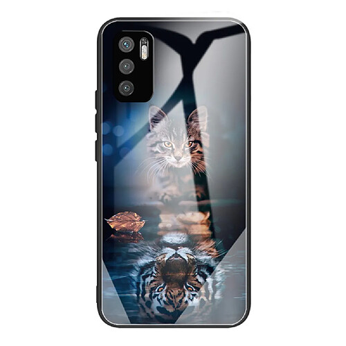 Coque en TPU antichoc chat et tigre pour votre Xiaomi Redmi Note 10 5G/Note 10T 5G