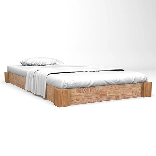 vidaXL Cadre de lit sans matelas bois de chêne massif 120x200 cm