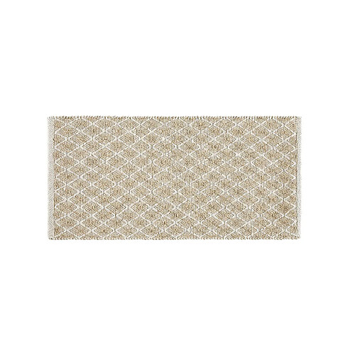 Beliani Tapis beige 50 x 80 cm motif à carreaux AKBEZ