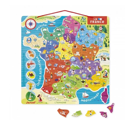 Juratoys-Janod Puzzle magnetique France 93 pcs