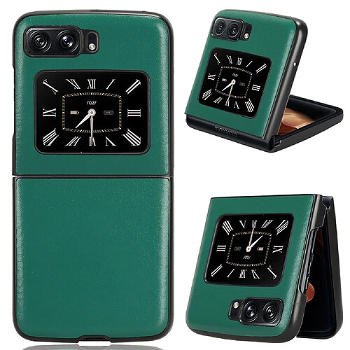 Coque en TPU + PU anti-rayures, anti-chocs pour votre Motorola Moto Razr 2022 5G - vert