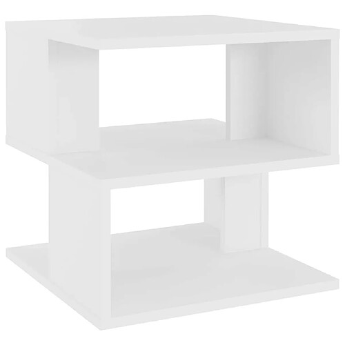 Maison Chic Table d'appoint | Table Basse Blanc 40x40x40 cm Aggloméré -GKD24847