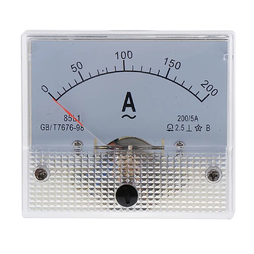 AC 85L1 Analog Panel Actuel Ampère Ampèremètre Jauge Ampèremètre 0-200A