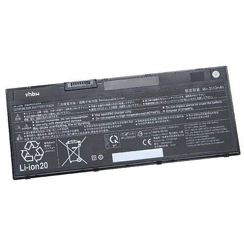 vhbw Batterie compatible avec Fujitsu U7576MP581DE, U7580MP580DE, U7580MP581DE, U7580MP582DE laptop (3490mAh, 14,4V, Li-Ion)