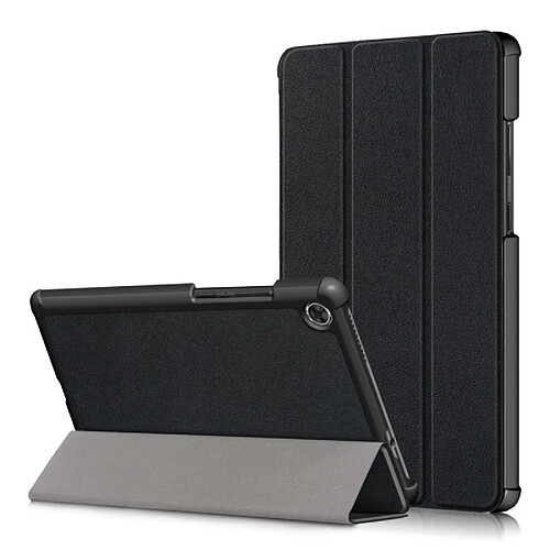 Wewoo Housse Coque Pour Lenovo Tab M8 Custer Texture Horizontal Flip Smart TPU en cuir avec support à trois volets noir