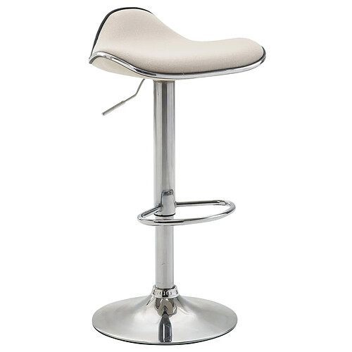 Non Tabouret de bar Shanghai tissu chrome