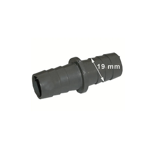 RACCORD DROIT TUYAU DE VIDANGE 19MM/19MM