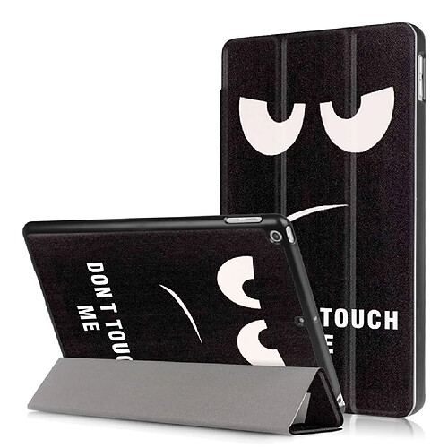 Etui en PU impression motif stand en trois volets ne me touche pas pour votre Apple iPad 9.7 (2017)