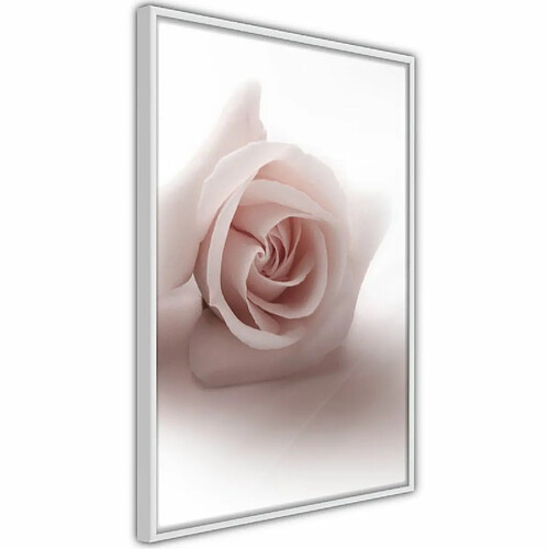 Paris Prix Affiche Murale Encadrée Subtle Flower 40 x 60 cm Blanc