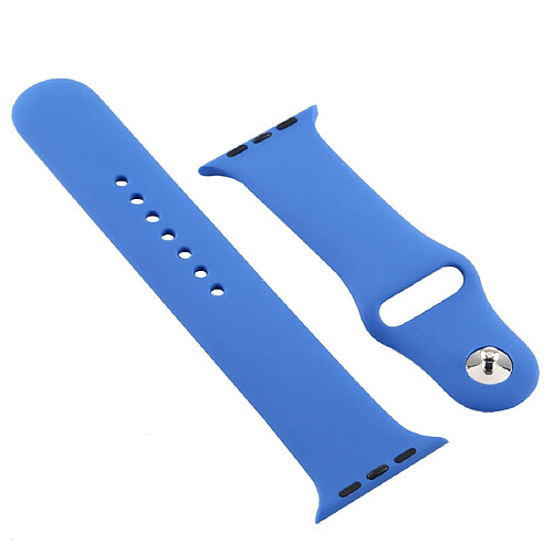 Wewoo Pour Apple Watch Series 5 & 4 40mm / 3 & 2 & 1 38mm Bracelet de montre en silicone bleu foncé