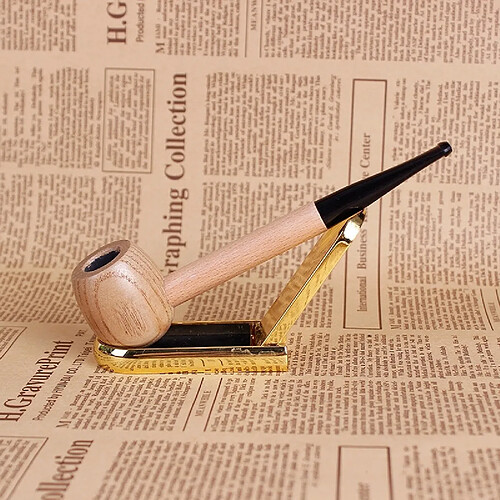 Wewoo Creative Pipe En Bois Massif Portable À Tabac Filtre À Fumée À Fumer Embouchure Porte-Cigarette