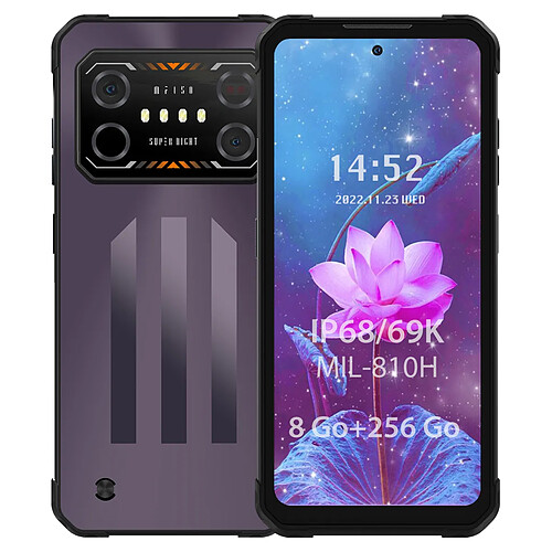 IIIF150 Air1 Ultra Smartphone Robuste 8Go + 256Go 6,8" FHD+ Caméra 64MP 20MP Nocturne Vision Android 12 NFC Double SIM 4G - Violet