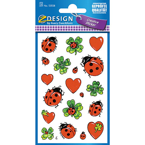 AVERY Zweckform Sticker ZDesign 'Coccinelle avec feuilles ()