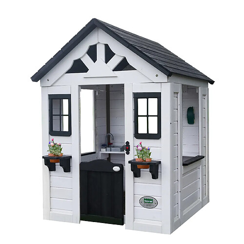 Backyard Discovery Sweetwater Maisonnette en Bois | Maisonnette de Jardin | Cabane Enfant Exterieur bois / Maisonnette Exterieur / Maisonnette de Jardin en bois / Cabane Maisonnette avec Cuisine