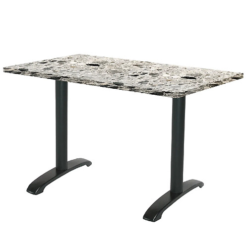 Restootab Table 160x80cm - modèle Bazila terrazzo cepp