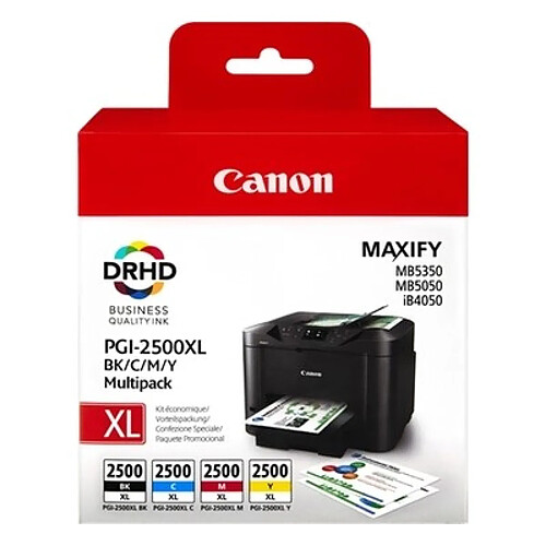 Canon PGI2500XL Pack 4 cartouches Noir cyan magenta jaune (9254B004)