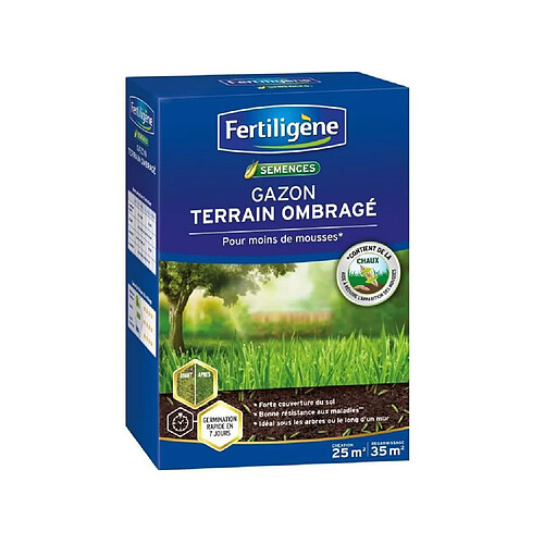 FERTILIGENE Gazon Terrain Ombragé Pour Moins de Mousses - 875 g