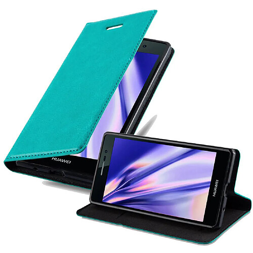 Cadorabo Coque Huawei ASCEND P7 Etui en Turquoise