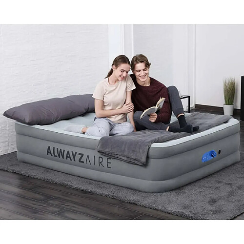 Bestway Lit pneumatique AlwayzAire 2 places 203x152x46 cm Gris