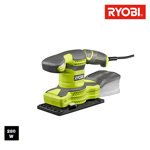 Ponceuse vibrante électrique RYOBI 280W - sac de transport - 3 abrasifs RSS280-S