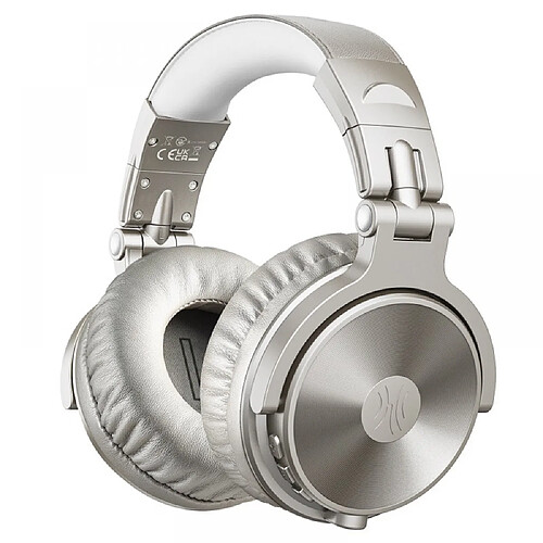 General Casque Bluetooth sur l'oreille, casque Hi-Res sur l'oreille pour la surveillance et le mixage en studio, casques pliables avec son stéréo sans fil/filaire, oreillette en cuir protéiné(or champagne)