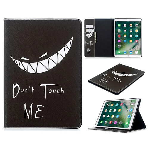 Etui en PU impression de motifs avec support ne me touche pas pour votre Apple iPad 10.2 (2019)