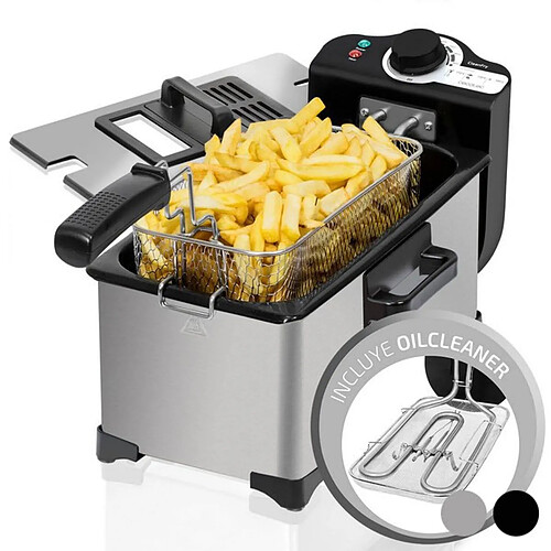 Totalcadeau Friteuse électrique avec filtre 3 L 2000W Couleur - Noir pas cher