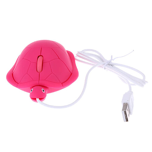 Souris de tortue mignonne câblée usb 3d souris à tortue filaire pour pc portable rose rouge