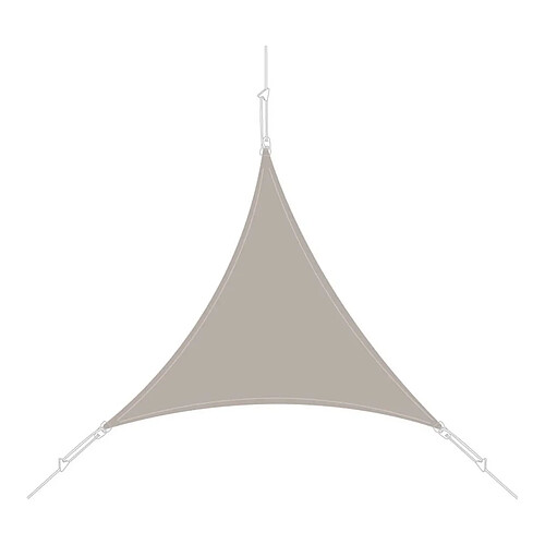 Easy Sail Voile d'ombrage triangle 3 x 3 x 3m taupe.