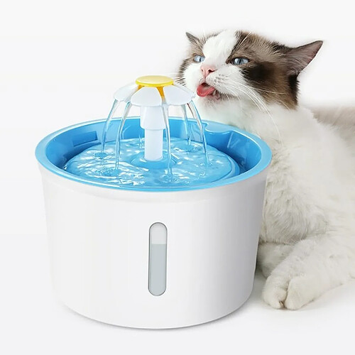 Universal Fontaine automatique pour chat 1.6L LED Alimentation électrique silencieuse pour eau USB pour animaux domestiques Boisson pour animaux domestiques Boisson pour chats et chiens | Fournitures d'arrosage pour l'alimentation des chats