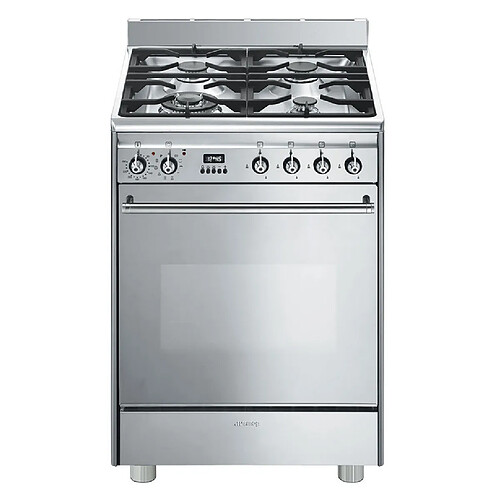 Cuisinière gaz 60cm 70l 4 feux inox - gp61x9 - SMEG