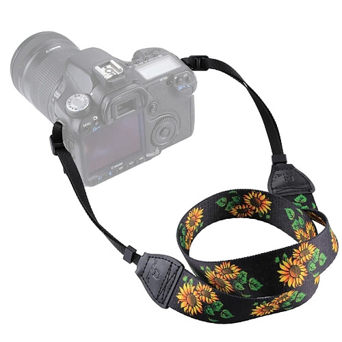 Wewoo Pour appareils photo reflex / rétro style ethnique multi-couleur série tournesol épaule sangle appareil