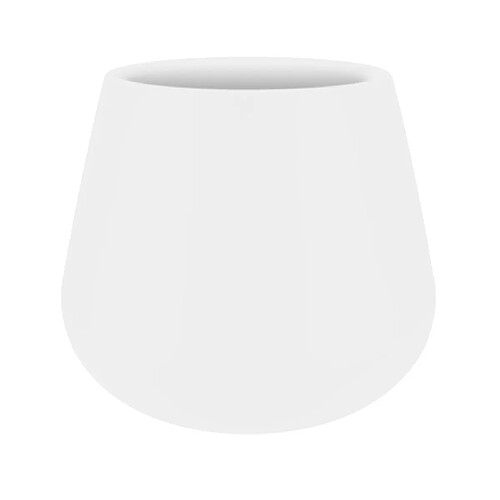 ELHO Pot de fleur goutte en polyéthylène Pure - Blanc - 45cm