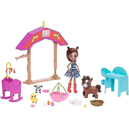 Universal GJX23 Barnyard Nursery Playset avec Haydie Horse Doll & Trotter, Multi