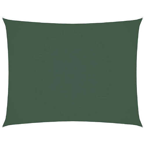 ComfortXL Voile De Parasol Tissu Oxford Rectangulaire 2x3 M Vert Foncé