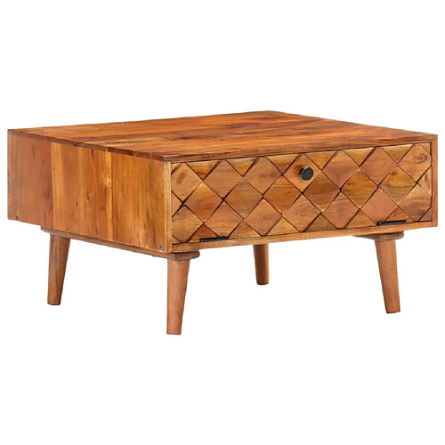 vidaXL Table basse 68x68x38 cm Bois d'acacia solide